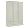 Rivendell Soft Grey Triple Wardrobe