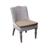 Leon Chair - Palestone with Cushion & Wooden Legs