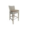 Leon Counter Stool - Palestone with Cushion & Wooden Legs