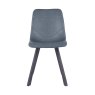 Vintage Blue Pu Chair with Metal Leg