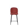 Clio Red Fabric Counter Stool