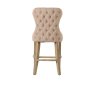 Guia Beige Button Back Counter Stool (With Piping)