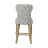 Guia Grey Button Back Counter Stool (With Piping)