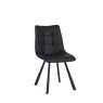 Louise Pu Vintage Black Chair with Anthracite Grey Metal Leg