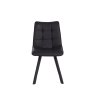 Louise Pu Vintage Black Chair with Anthracite Grey Metal Leg