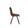 Louise Pu Vintage Cognac Chair with Anthracite Grey Metal Leg Louise Pu Vintage Cognac Chair with Anthracite Grey Metal Leg