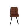 Louise Pu Vintage Cognac Chair with Anthracite Grey Metal Leg