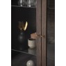 Velvet Vitrine with 3 Doors & Fluted Sides Velvet Vitrine with 3 Doors & Fluted Sides